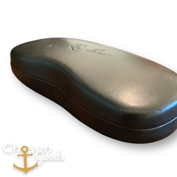 Ray-Ban Hard Case Black Flip Top for Sunglasses with New Logo Cleaning Cloth - Picture 4 of 6